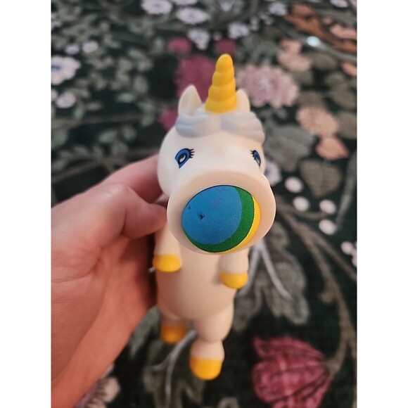 Hog Wild Unicorn Popper White With Rainbow Ball, Kids Play Toy, Plastic Unicorn - Picture 10 of 11